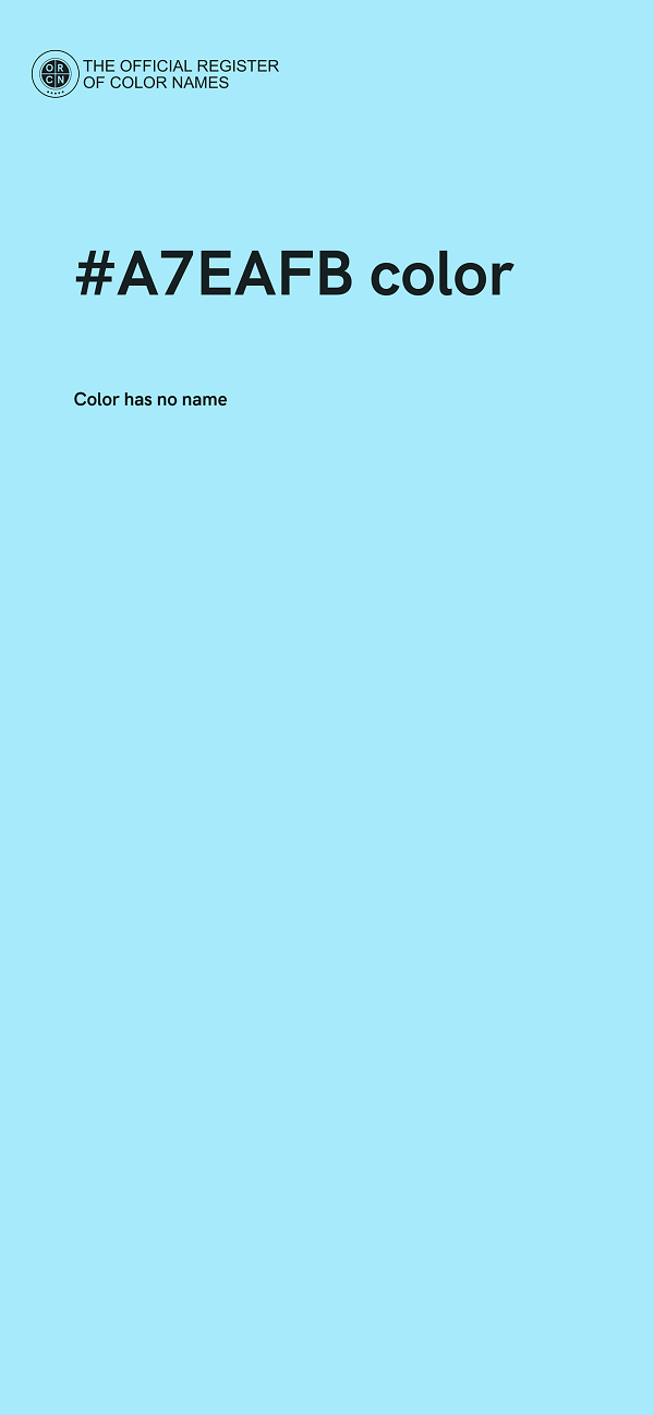 #A7EAFB color image