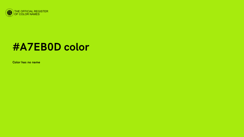 #A7EB0D color image