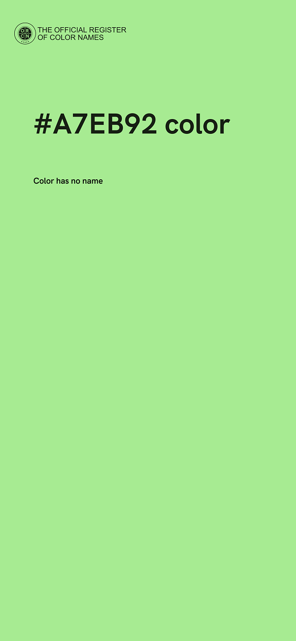 #A7EB92 color image
