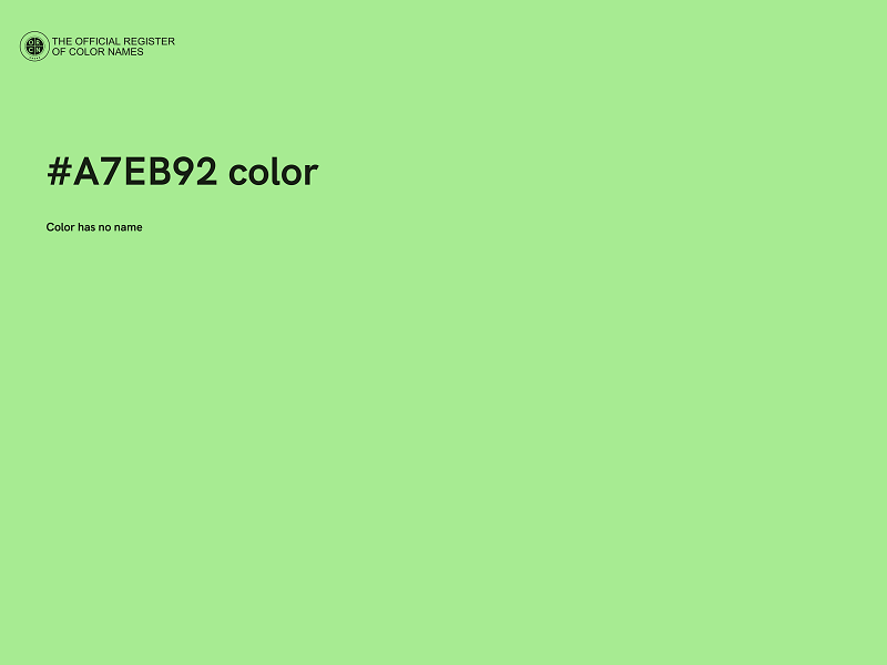 #A7EB92 color image