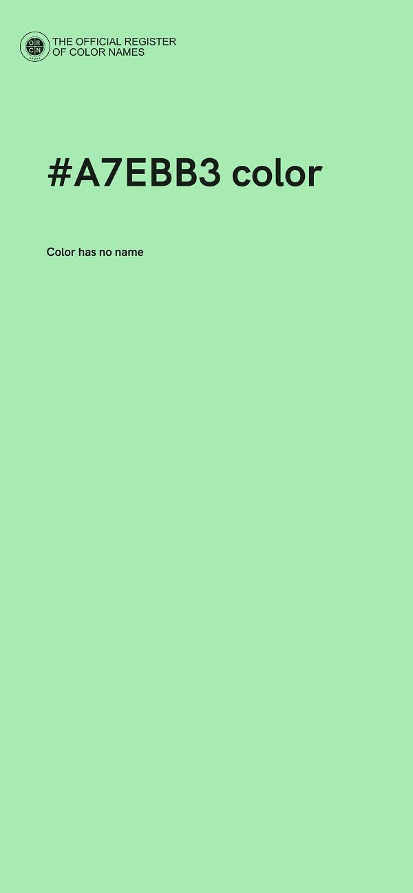#A7EBB3 color image