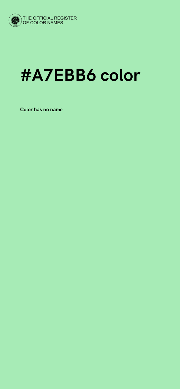 #A7EBB6 color image