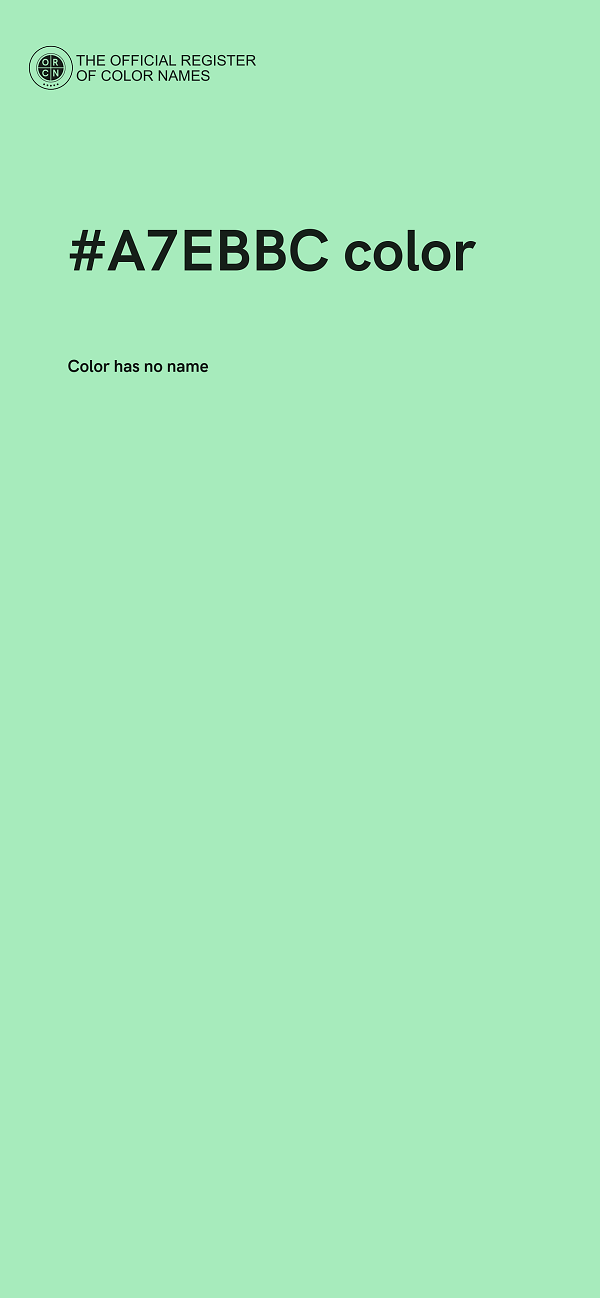 #A7EBBC color image