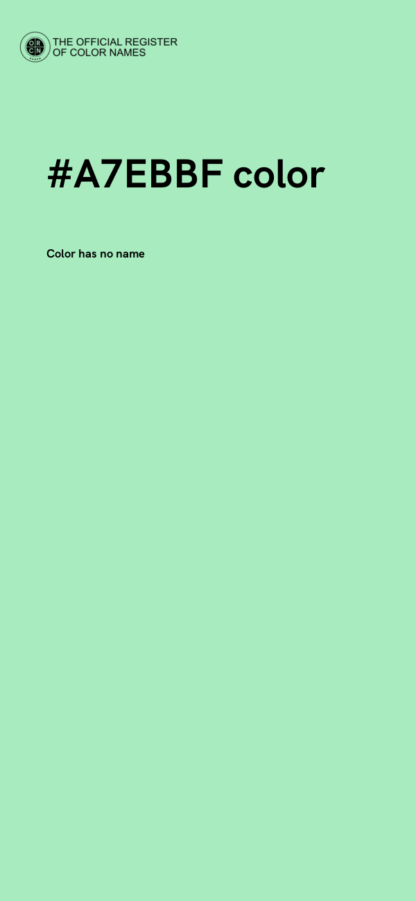 #A7EBBF color image