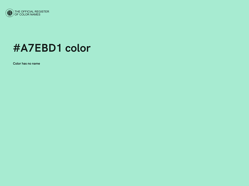 #A7EBD1 color image