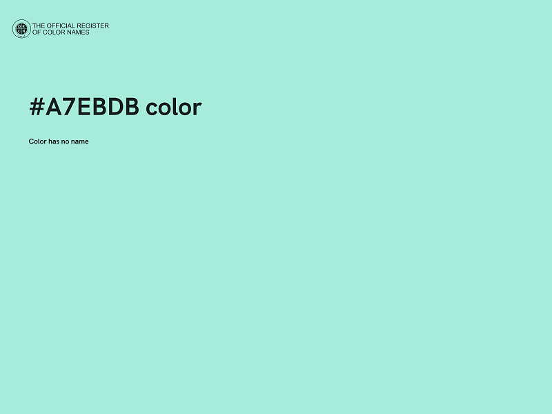#A7EBDB color image