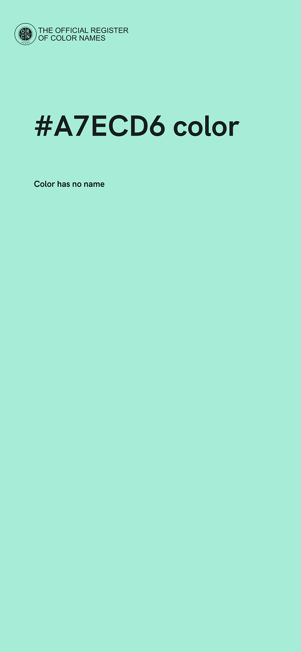 #A7ECD6 color image