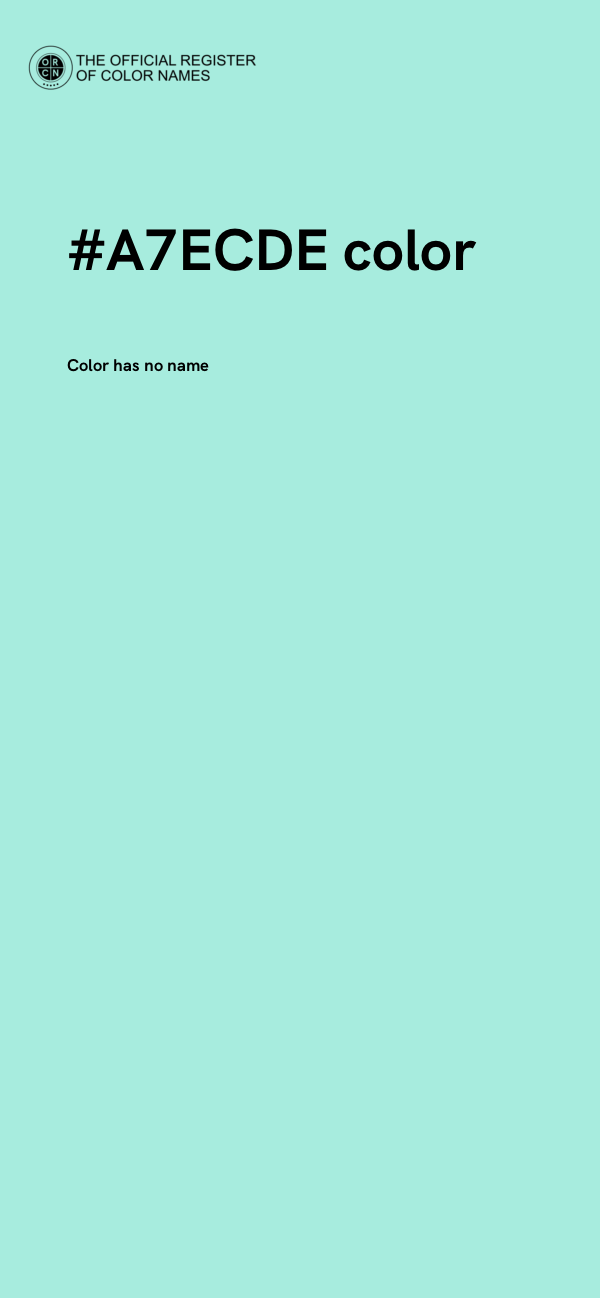 #A7ECDE color image