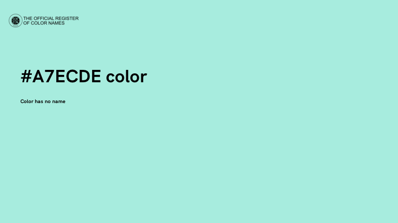 #A7ECDE color image