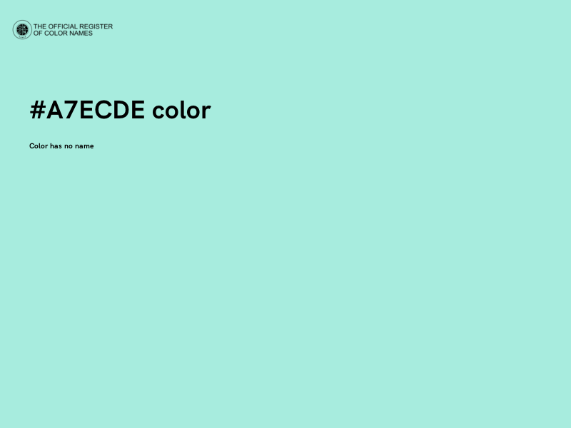 #A7ECDE color image