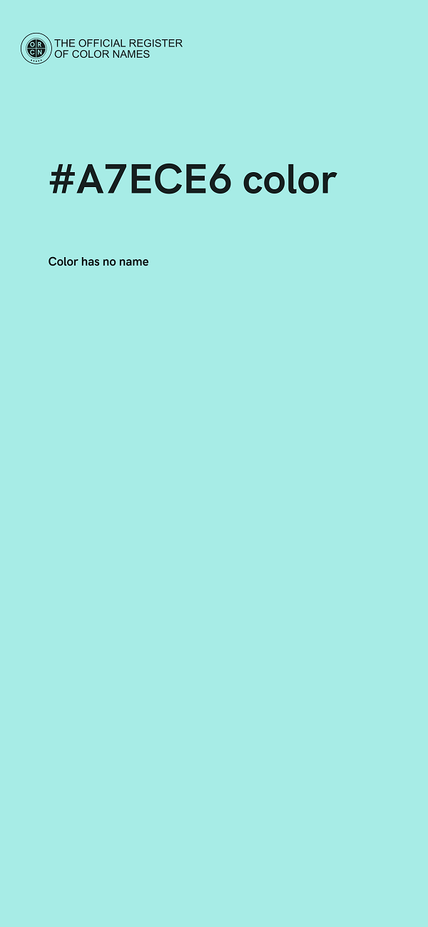 #A7ECE6 color image