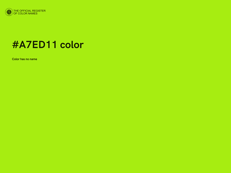 #A7ED11 color image