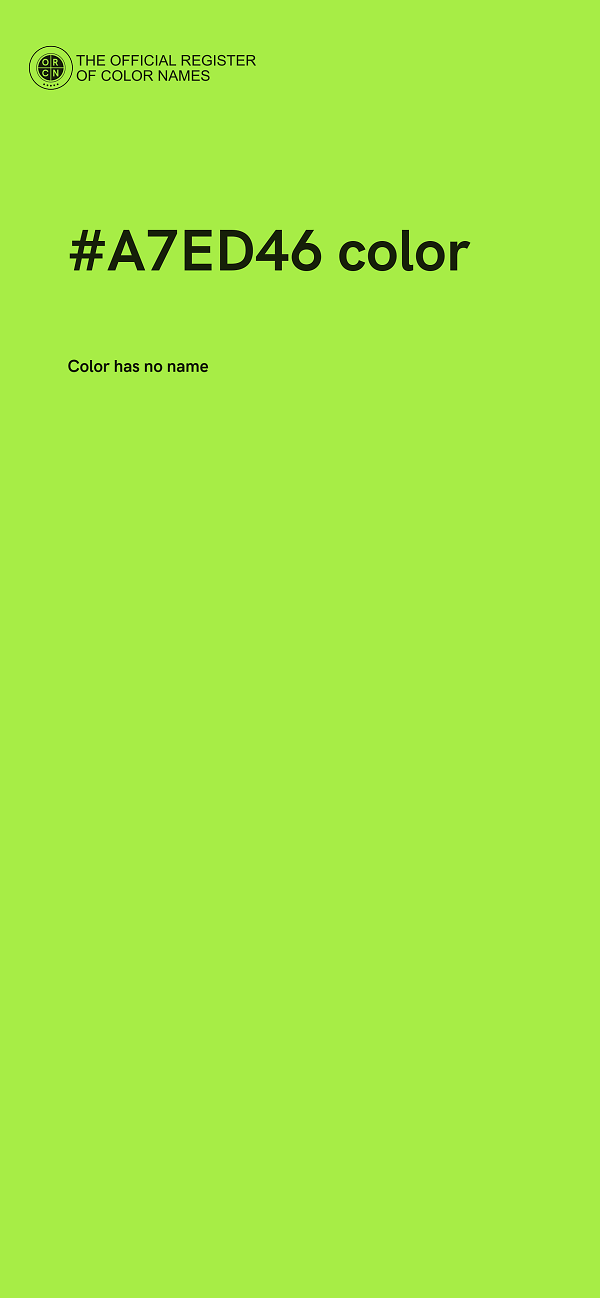 #A7ED46 color image