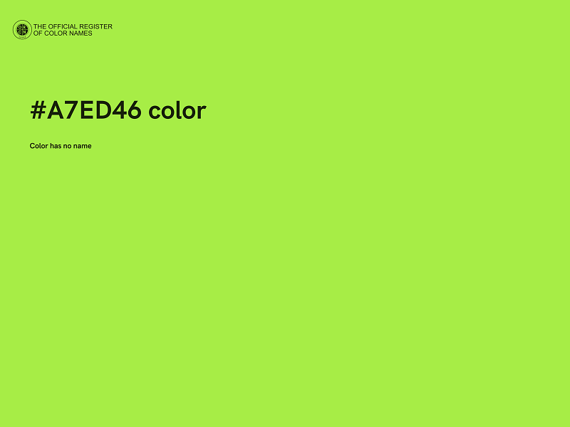 #A7ED46 color image