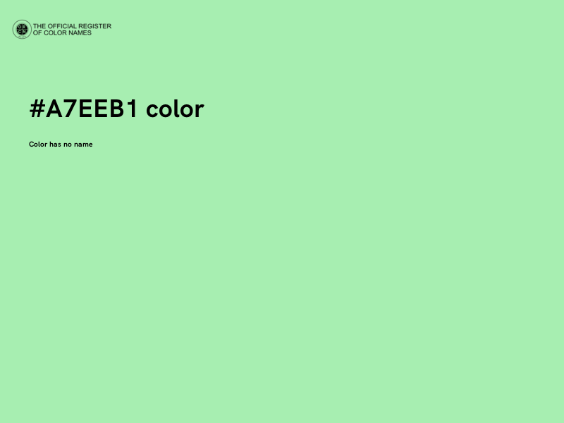 #A7EEB1 color image