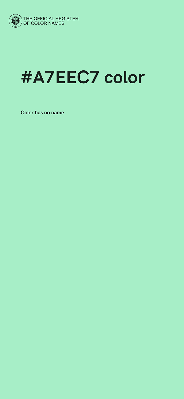 #A7EEC7 color image