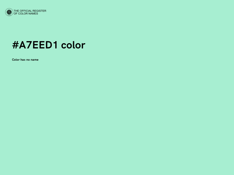 #A7EED1 color image