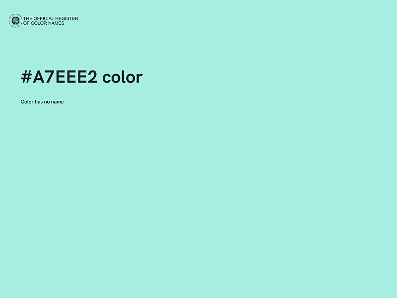#A7EEE2 color image
