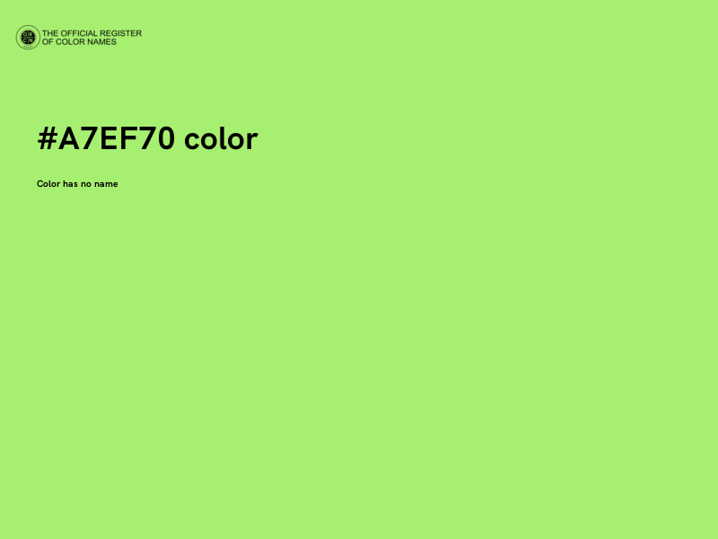 #A7EF70 color image