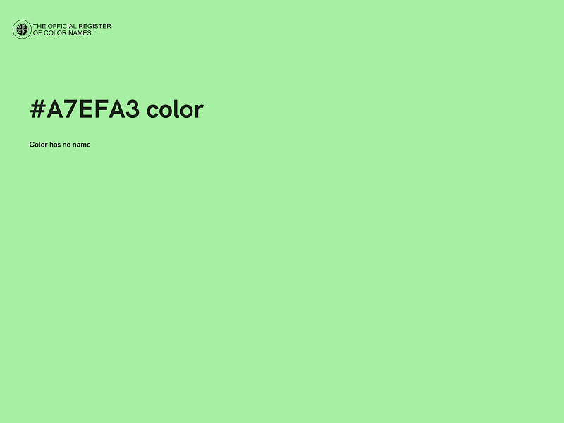 #A7EFA3 color image