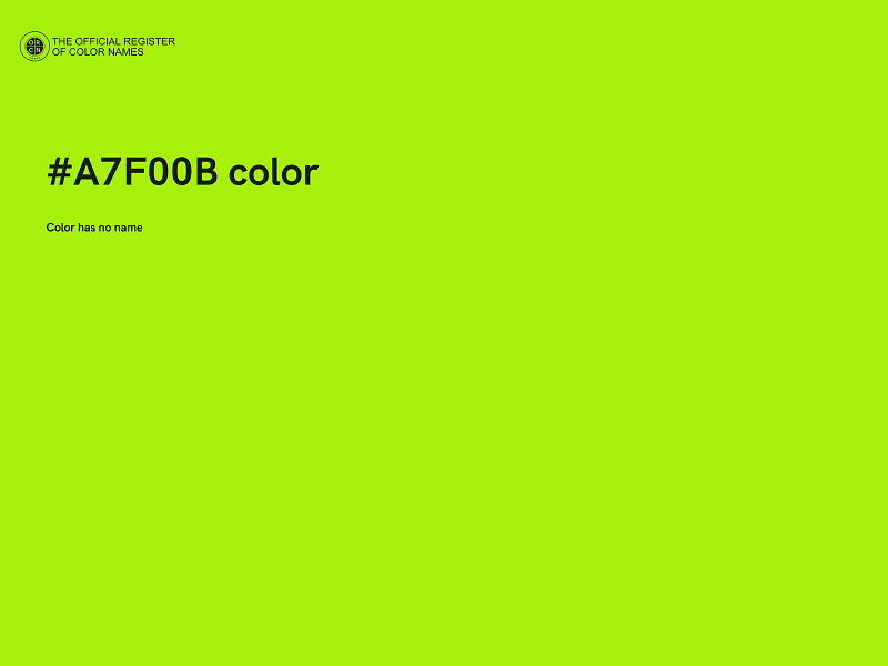 #A7F00B color image