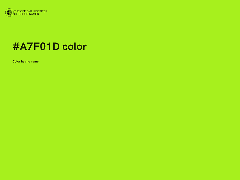 #A7F01D color image
