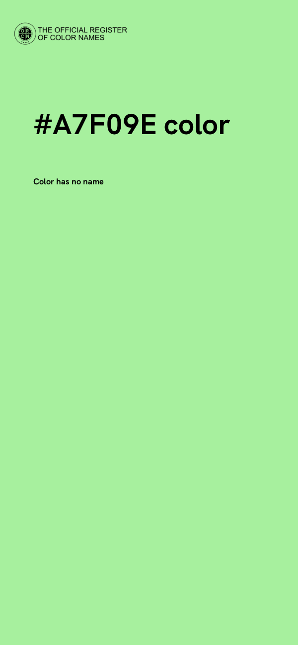 #A7F09E color image