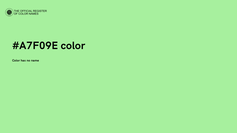 #A7F09E color image