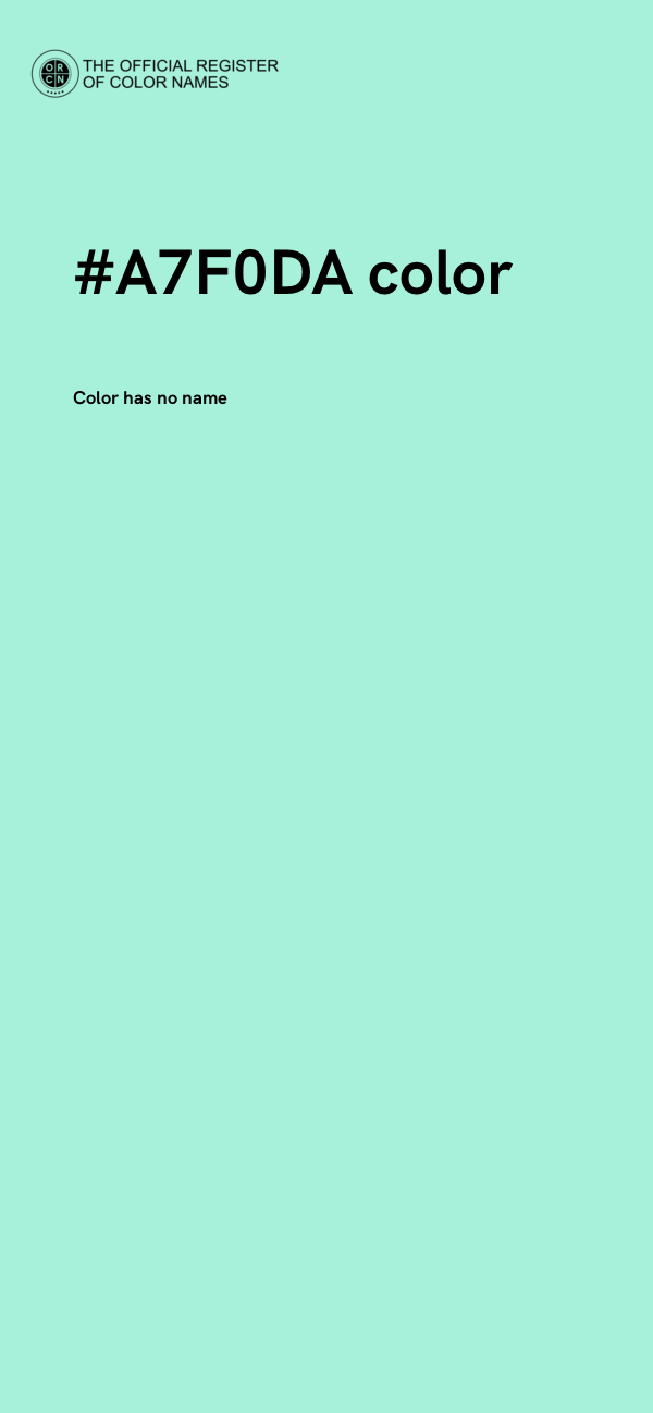 #A7F0DA color image
