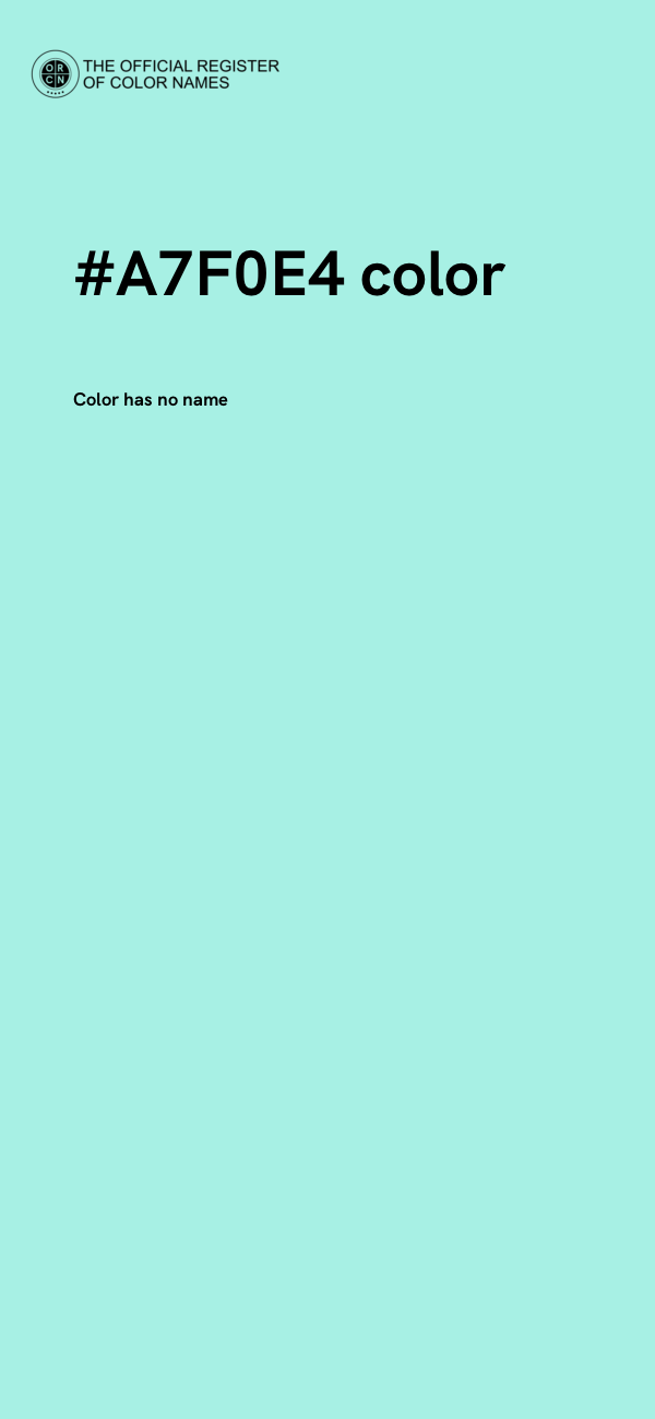 #A7F0E4 color image