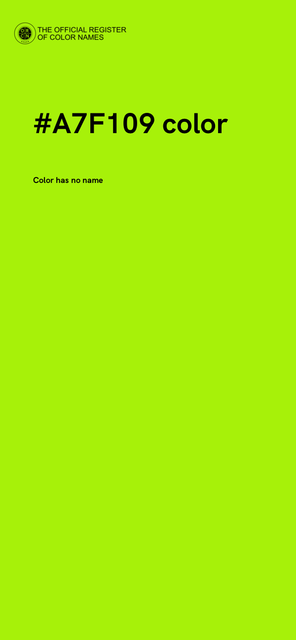 #A7F109 color image