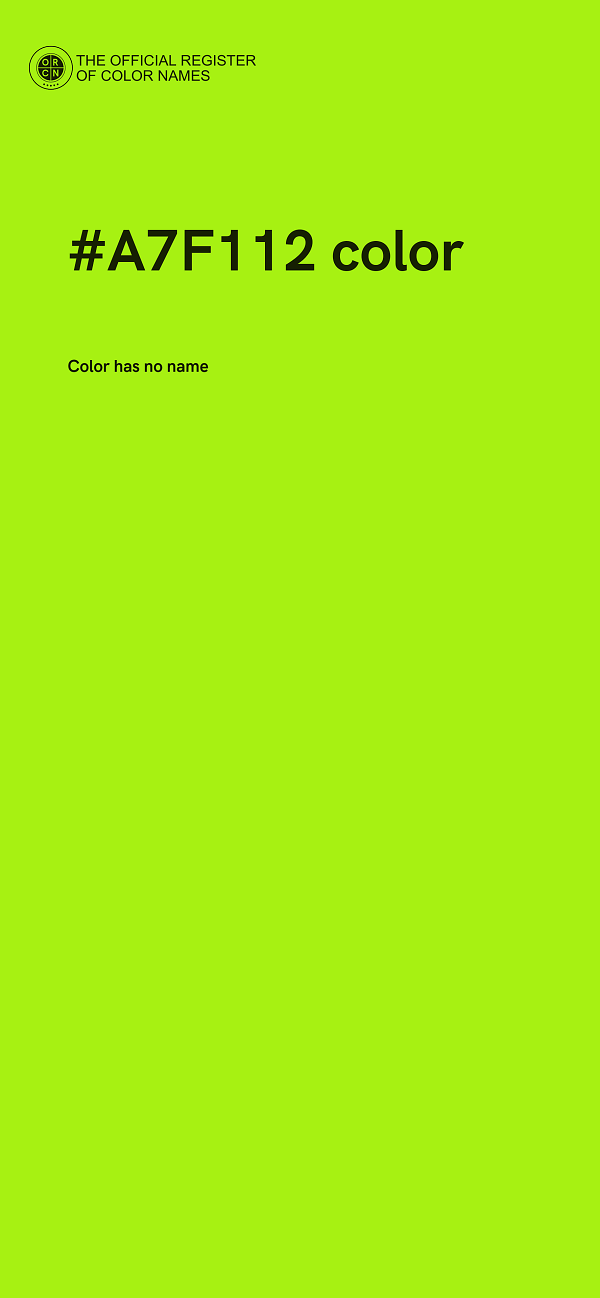 #A7F112 color image