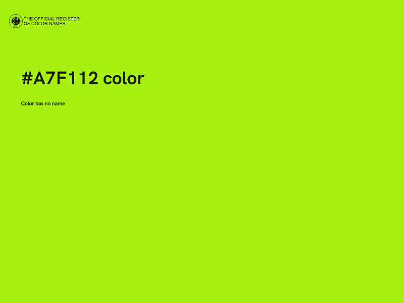 #A7F112 color image