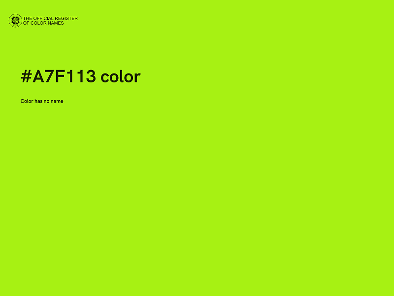 #A7F113 color image