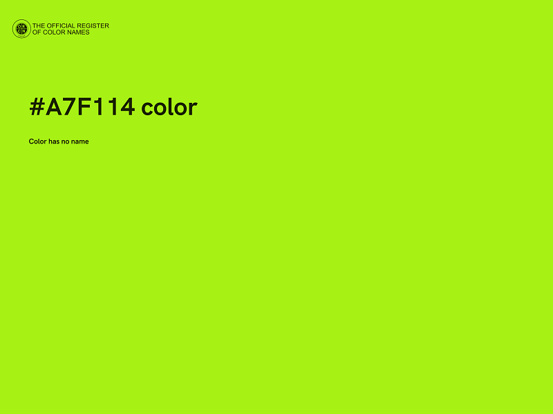 #A7F114 color image