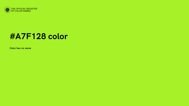 #A7F128 color image