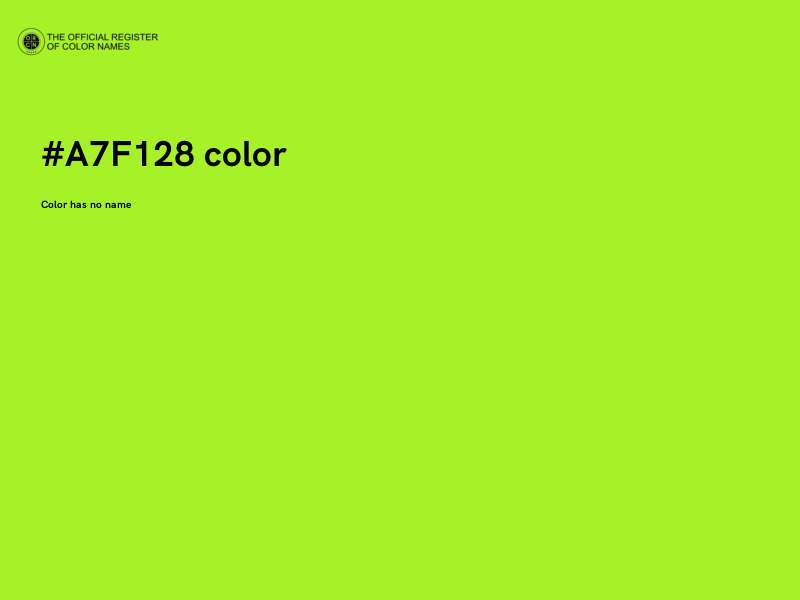 #A7F128 color image