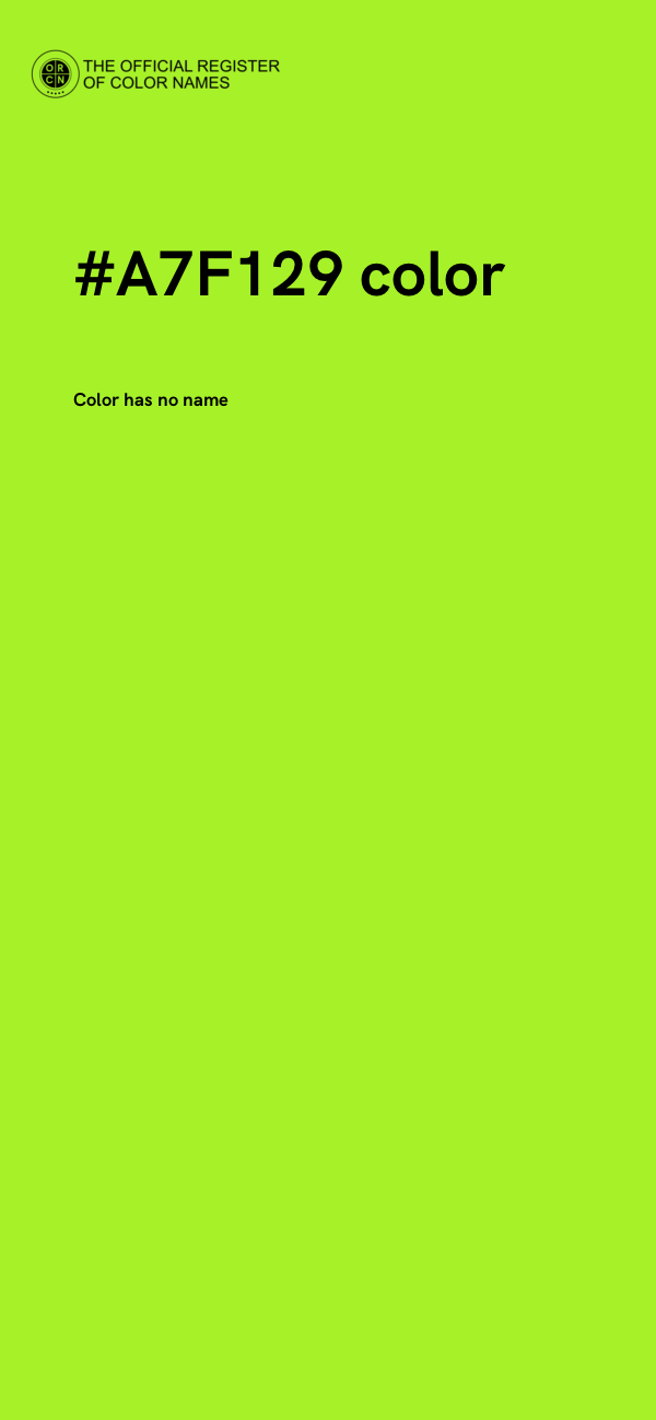 #A7F129 color image