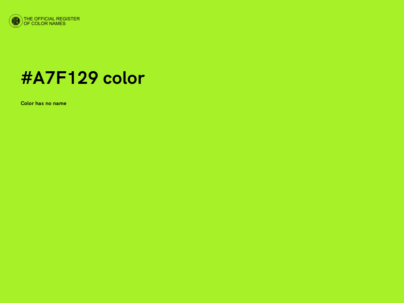 #A7F129 color image