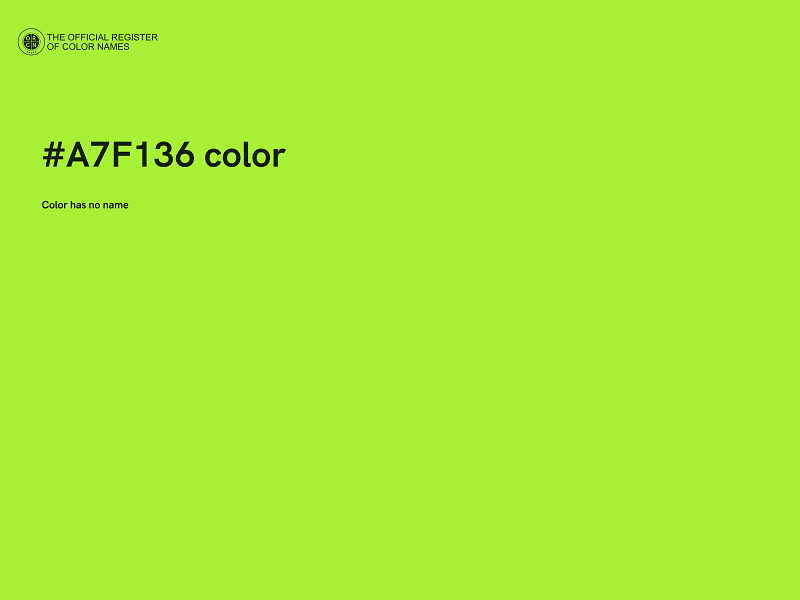 #A7F136 color image