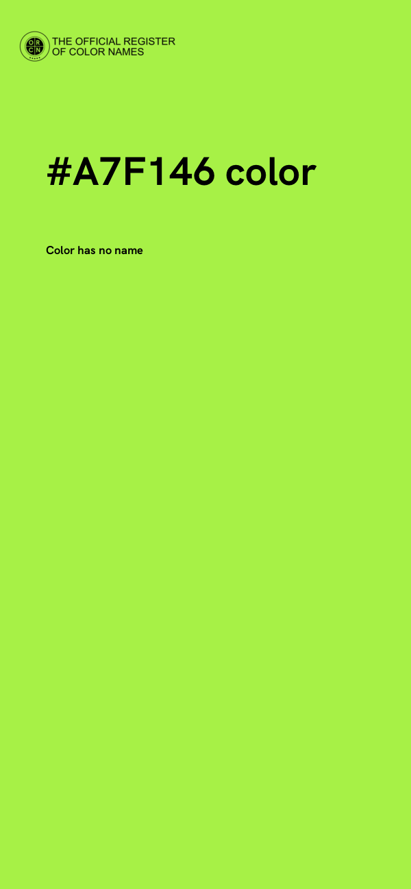 #A7F146 color image
