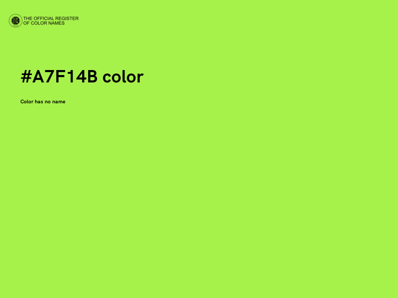 #A7F14B color image