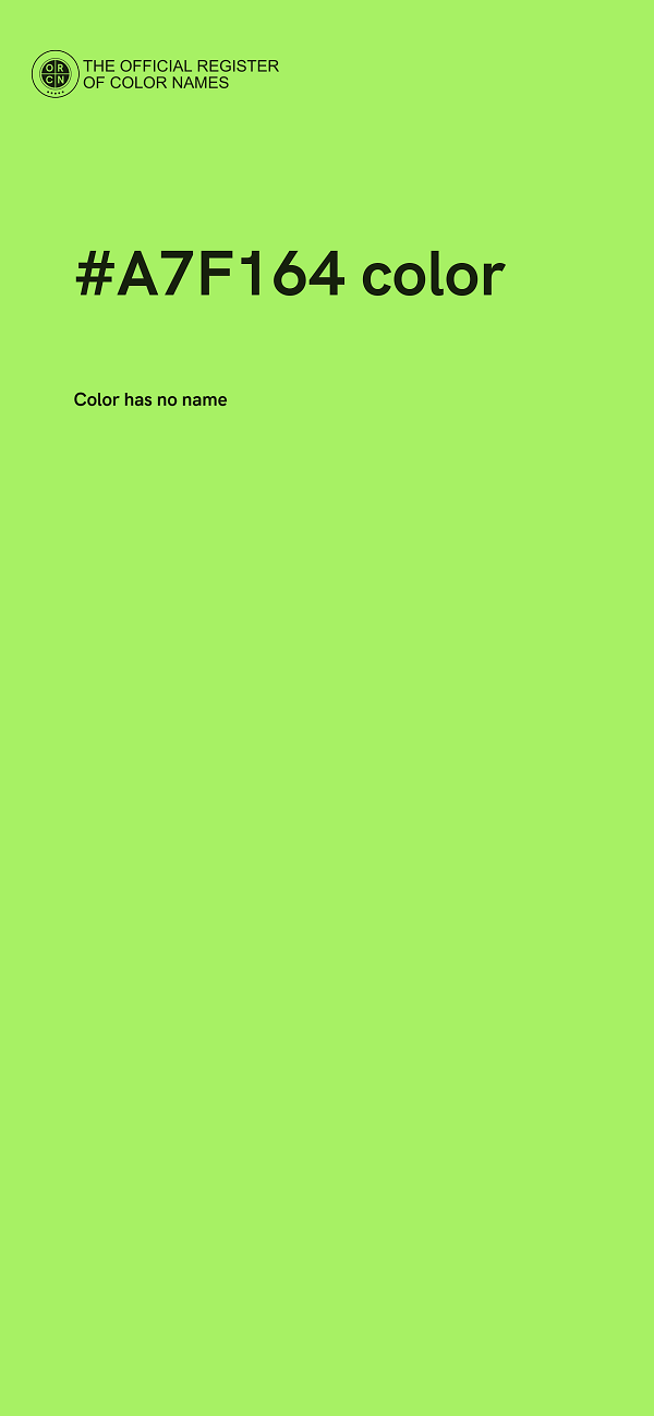 #A7F164 color image
