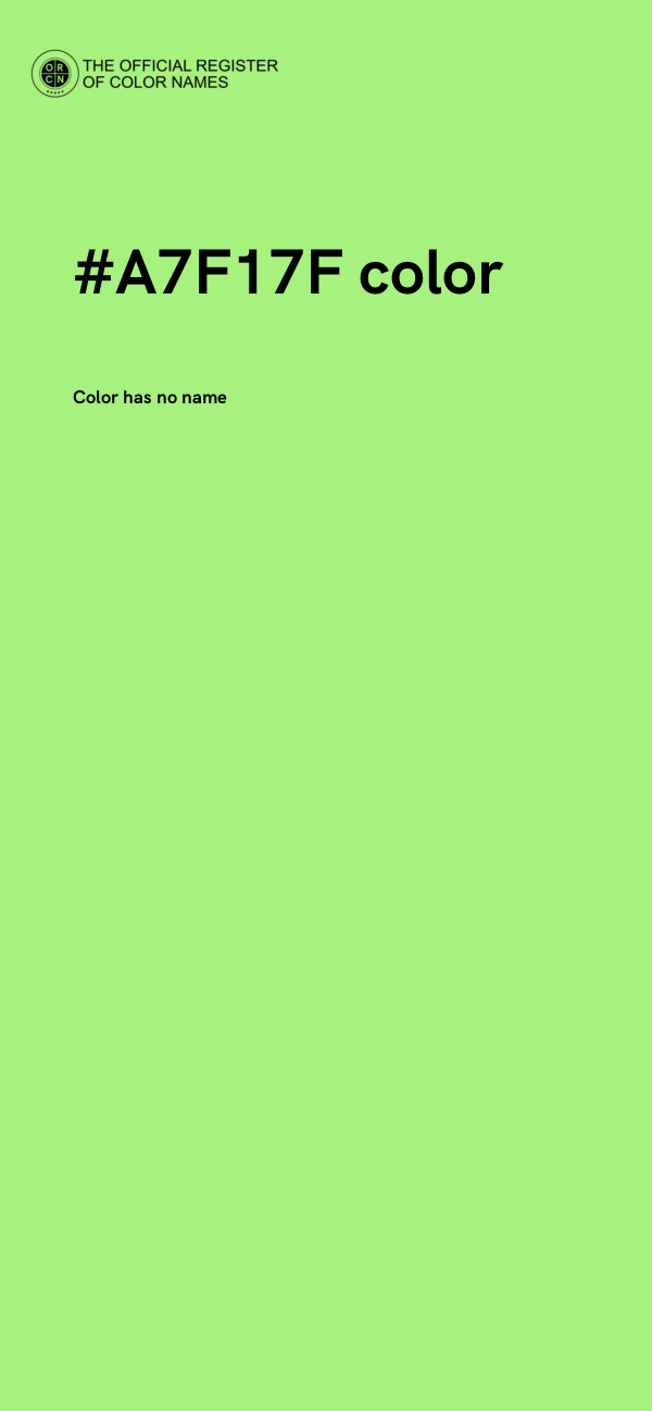 #A7F17F color image