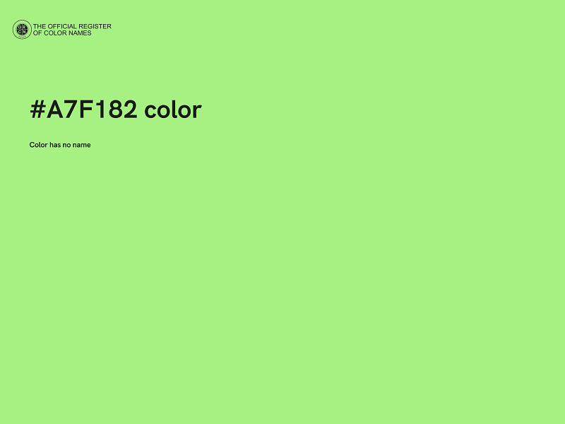 #A7F182 color image