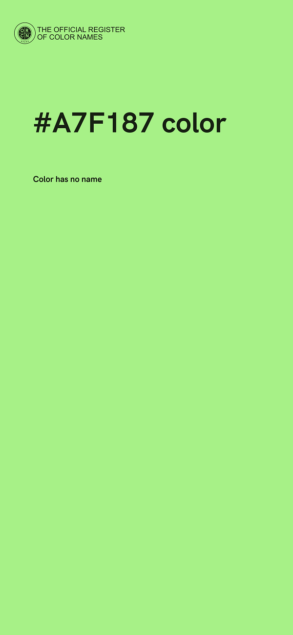 #A7F187 color image