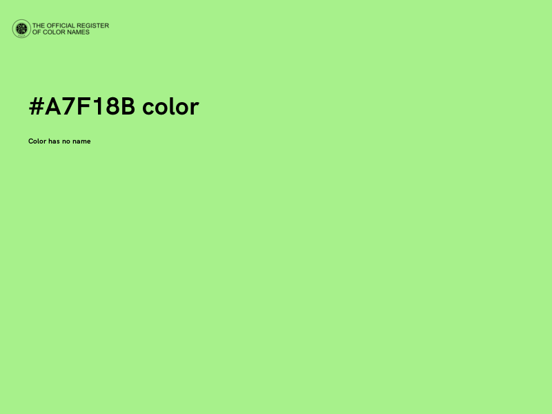 #A7F18B color image