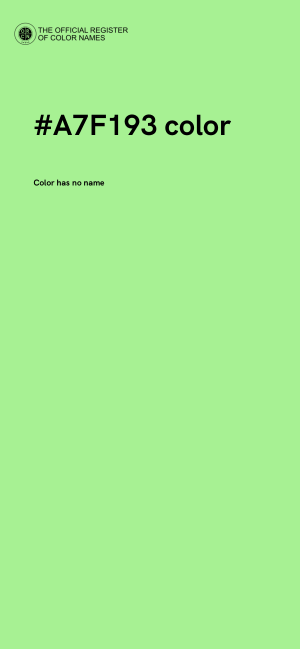 #A7F193 color image