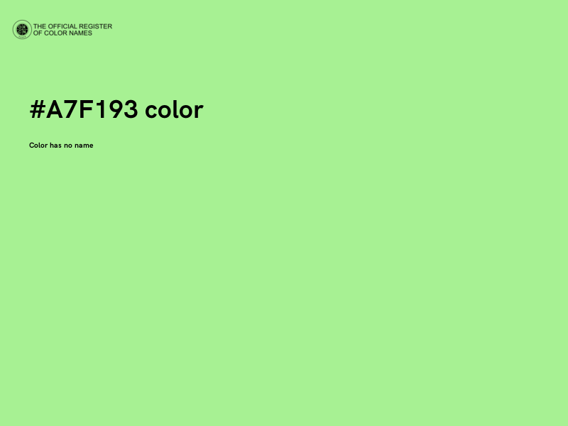 #A7F193 color image