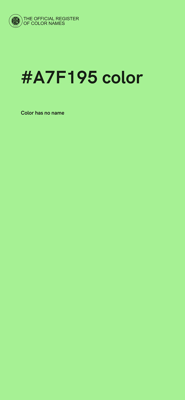 #A7F195 color image